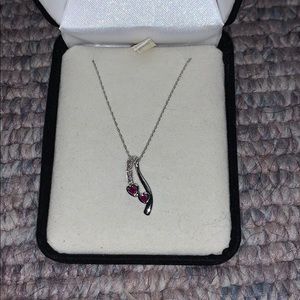 Diamond and ruby necklace